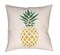Tiwari Home 16" Yellow and Cream White Pineapple Printed Square Throw Pillow Cover